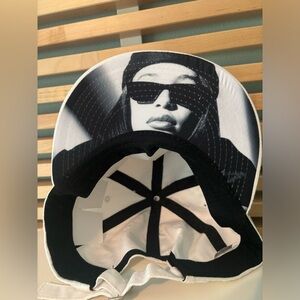RARE Aaliyah One In A Million White Y2K Throwback Black & White Hat Cap